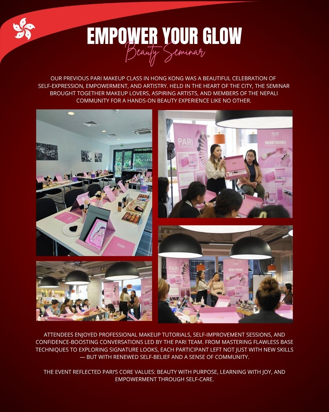 PARI - EMPOWER YOUR GLOW BEAUTY SEMINAR