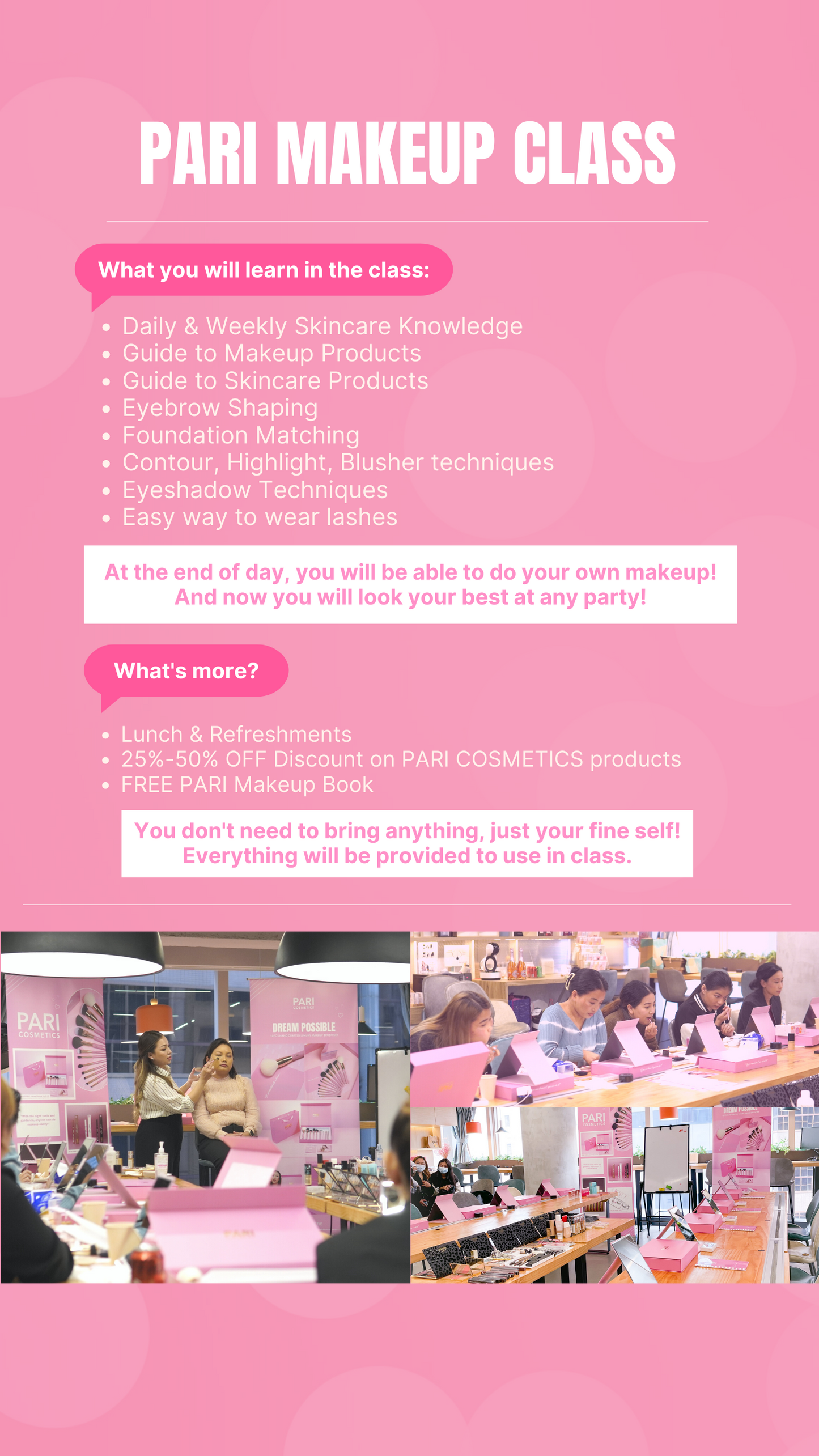 23rd July- READING UK - PARI MAKEUP CLASS