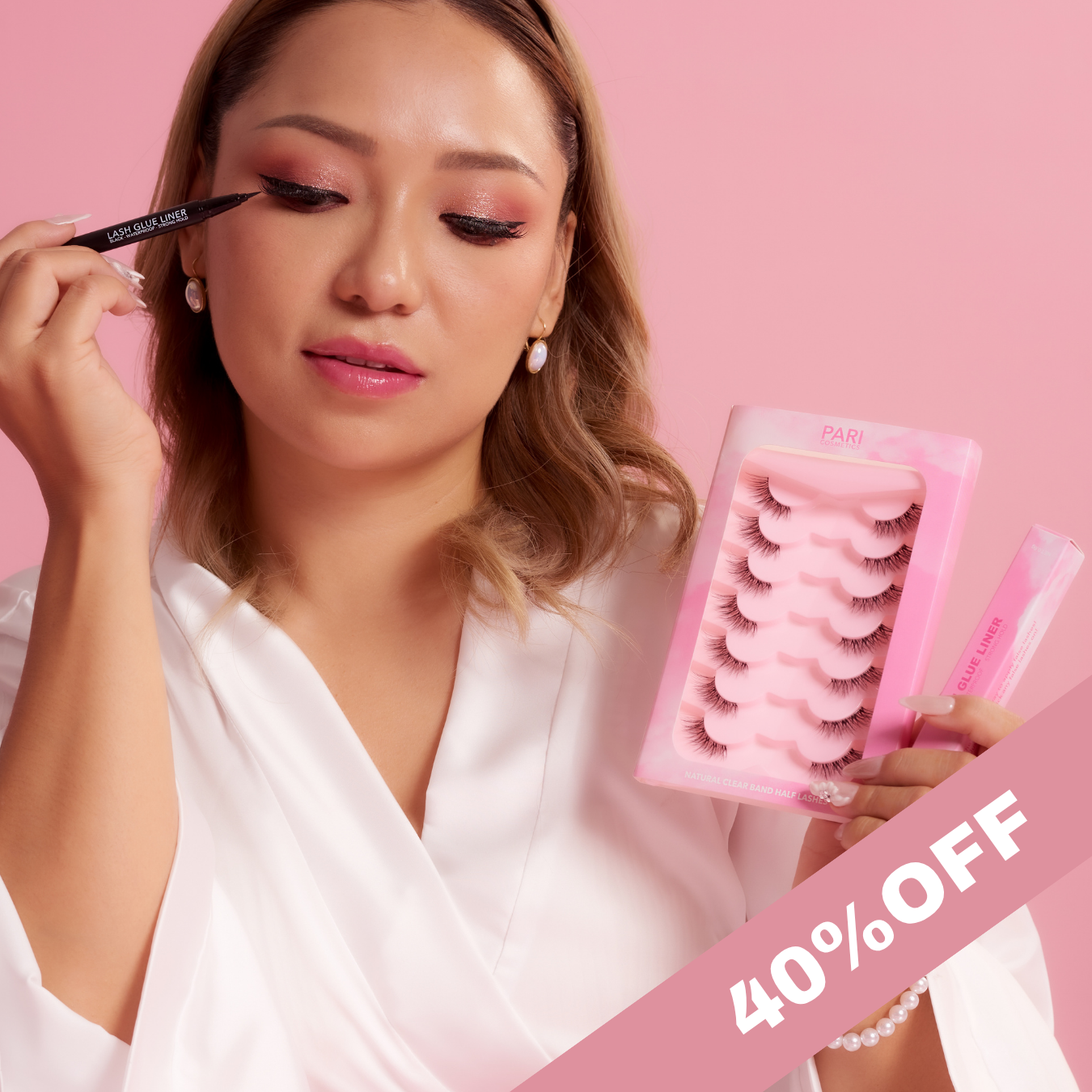 Natural Cat Eye Combo (Half Lashes + Glue Liner)