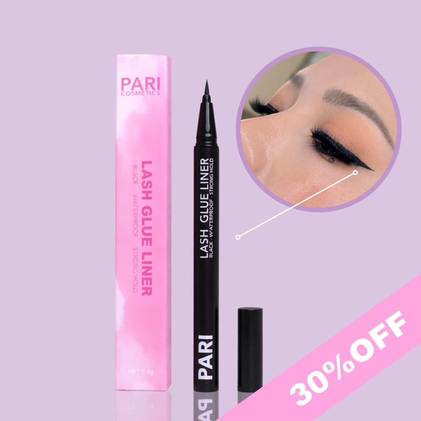 LASH GLUE LINER - Easy to apply any false lashes!