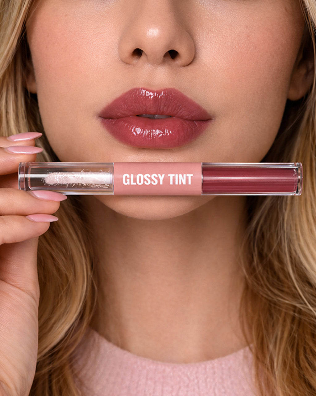 GLOSSY TINT - (BARELY NUDE) WATER-PROOF KISS-PROOF GLOSS