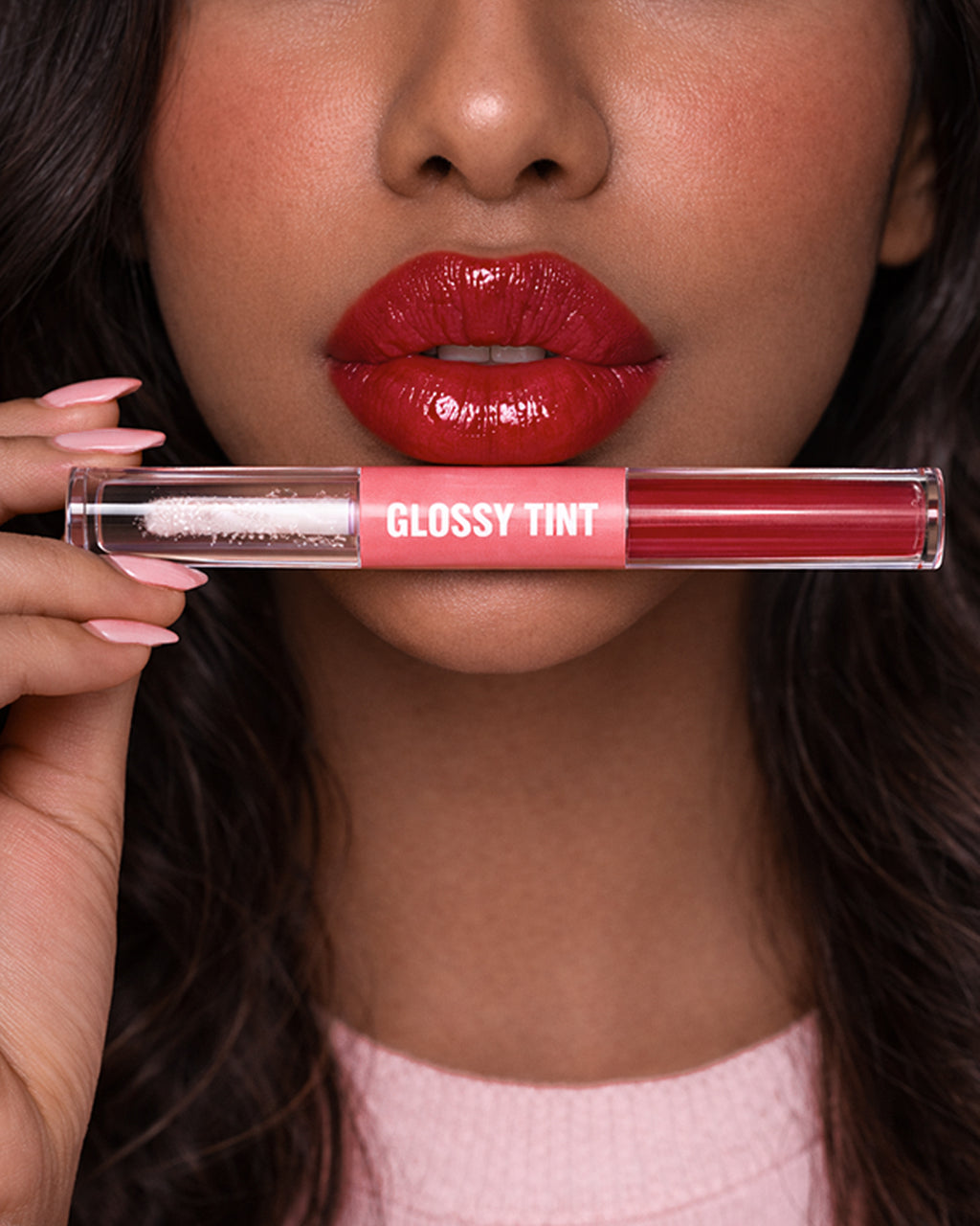 GLOSSY TINT - (CHERRY PEACH) KISS-PROOF WATER-PROOF