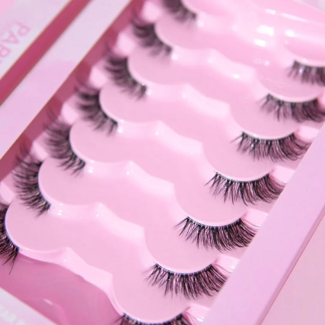 EASY LASH - Half Lashes 7 Pairs Reusable Natural Cateye - For all Eye Shape and sizes (Best Deal)