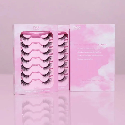 EASY LASH - Half Lashes 7 Pairs Reusable Natural Cateye - For all Eye Shape and sizes (Best Deal)