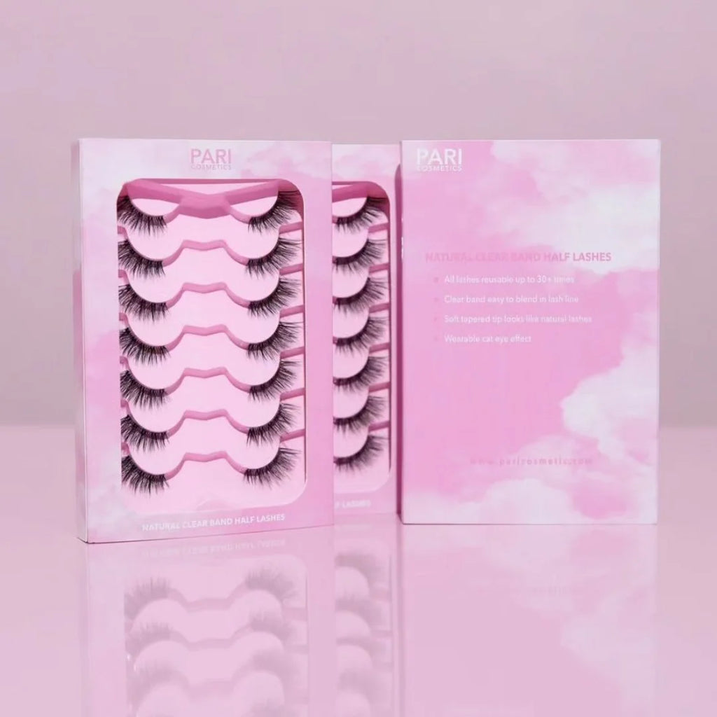EASY LASH - Half Lashes 7 Pairs Reusable Natural Cateye - For all Eye Shape and sizes (Best Deal)