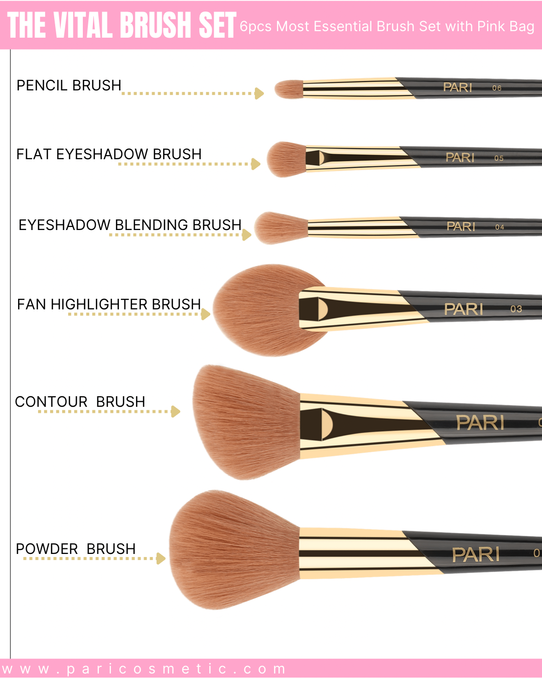 6pcs VITAL Brush Set